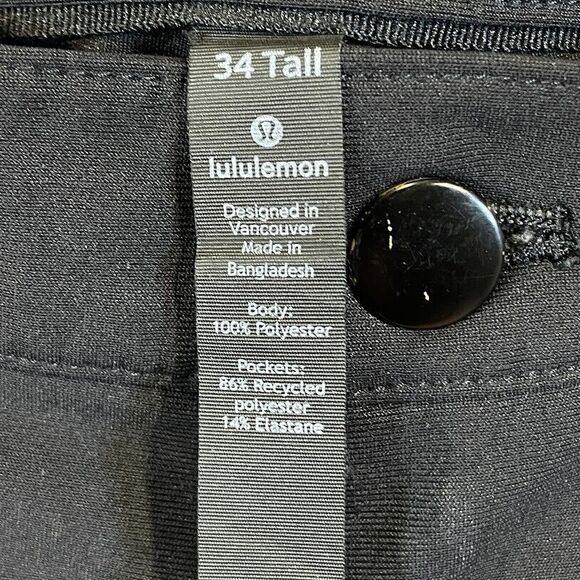 Lululemon Mens ABC Pants Classic Sz 34 Tall Preppy Office Straight Casual Modern - Picture 2 of 8